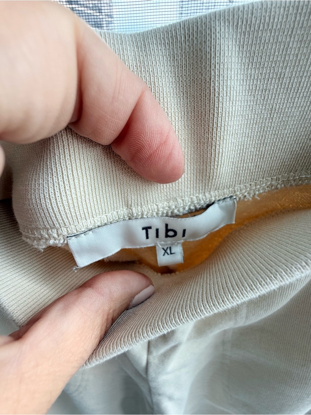 Tibi Calder Women’s Luxury Sweatpants Joggers 100% Cotton in Cream Like New - XL - Picture 8 of 12